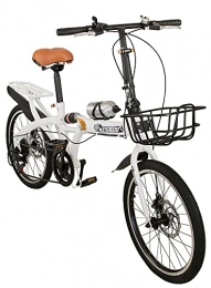 KEN ROD Bicicleta KEN ROD Bicicletas Plegables | Bicicleta Plegable Adulto | Bici 20 Pulgadas Adulto | Bici Plegable | Bici Plegable Urbana | Color: Blanco