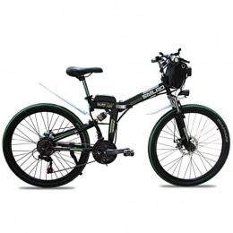KPLM Plegables KPLM Bicicleta de montaña elctrica, Bicicleta elctrica Plegable de 26 Pulgadas, 36V 350W, batera de Ion-Litio de 15Ah y Velocidad Shimano 21