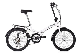 KS Cycling Plegables KS Cycling Foldtech - Bicicleta Plegable (6 velocidades), Color Blanco, tamaño 20 Pulgadas (50, 8 cm)