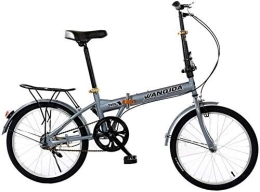 L.HPT Plegables L.HPT Bicicleta Plegable de 20 Pulgadas - Velocidad de absorción de Choque Bicicleta Masculina y Femenina para Adultos - Plegable, Naranja (Color: Gris)