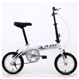 KXDLR Plegables Las Bicicletas Plegables De 14 Pulgadas Variable De Bicicletas De Aleacin De Aluminio De Bicicletas Velocidad Masculino Y Femenino Adulto Bici Al Aire Libre Montar Bicicleta De La Aptitud, Blanco
