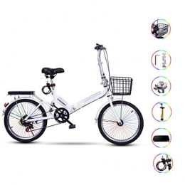 LCLLXB Bicicleta de montaña con engranajes de velocidad plegable para exteriores, bicicleta plegable para adultos, ultraligera para hombres y mujeres, bicicleta adulta, A