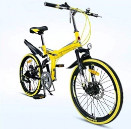LCYFBE Bicicleta LCYFBE Bicicleta Plegable de Aluminio, Cambiocon Piñón Libre para Exterior, Sin Herramientas, Fácil de Transportar, Unisex Adulto