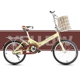 LHLCG Bicicleta LHLCG Neumtico Antideslizante de Desgaste de la amortiguacin de Choque del Marco de Acero de Alto Carbono Engrosado de la Bicicleta de 20 Pulgadas, Brown