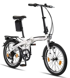 Licorne Bike Bicicleta Licorne Bike Bicicleta plegable prémium de 20 pulgadas, para hombres, niños, niñas y mujeres, cambio de 6 velocidades, bicicleta holandesa, Conser, blanco / negro