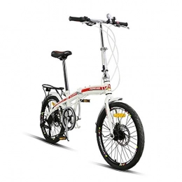Bikettbd Plegables Ligera Bicicleta Plegable, Portable First Class Urbana Bicic Plegable con Estructura de Acero de Alto Carbono, 20 Pulgadas Rueda, Adulto Folding Bike con Doble Freno de Disco