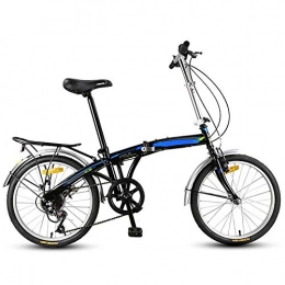 CHEZI Plegables Light bicycleBicicleta Plegable Bicicleta de Acero de Alto Carbono Cambio de Bastidor Estudiantes Masculinos y Femeninos Bicicleta 20 Pulgadas 7 velocidades