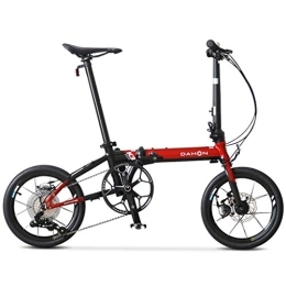 Likai Bicicleta Likai Mini Bicicleta Plegable De Velocidad Ultraligera De 16 Pulgadas Bicicleta para Hombres Y Mujeres Estudiantes Adultos