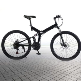 Lilyeriy Bicicleta Lilyeriy Bicicleta plegable de 26 pulgadas, de acero al carbono, 21 velocidades, bicicleta plegable para adultos, bicicleta de montaña todoterreno, bicicleta de ciudad