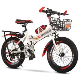 LIUXIUER Bicicleta LIUXIUER Bicicleta Plegable De 22 Pulgadas, Bicicletas De Montaña para Niños, Bicicleta De Montaña De 6 Velocidades, Bicicleta Plegable para Niños MTB, Bicicleta Plegable para Niños Y Niñas, Rojo