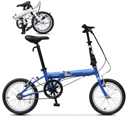 Llpeng Bicicleta Llpeng Plegable de Bicicletas de 16 Pulgadas, Plegable Bicicleta de montaña, Unisex Ligero de cercanías Bicicletas, Bicicletas de MTB (Color : Blue)