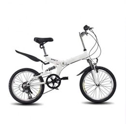 LQ&XL Bicicleta LQ&XL Bicicleta Plegable Unisex Adulto Aluminio Urban Bici Ligera Estudiante Folding City Bike con Rueda De 20 Pulgadas, Sillin Confort Ajustables, 6 Velocidad, Capacidad 150kg / A