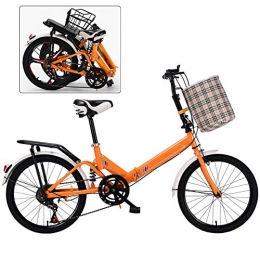 Luanda Bicicleta Luanda* Bicicleta Plegable, 20 Pulgadas Bicicleta Juvenil, 7 Velocidades Bicicleta Infantil, Bici para Niños y Niñas, Montar al Aire Libre / Orange / A