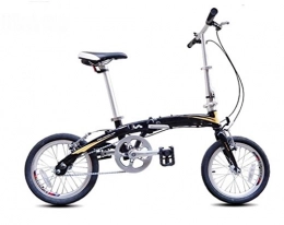 MASLEID Plegables MASLEID 16 Pulgadas Bicicleta Plegable de aleación de Aluminio de una Sola Velocidad Bicicleta Mini Ultra portátil, Black Purple