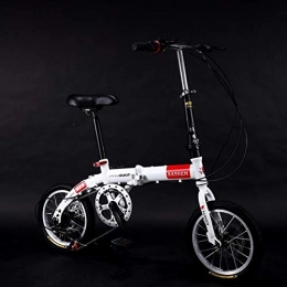 Mdsfe Bicicleta Mdsfe Bicicleta Plegable Ultraligera de 14 Pulgadas Bicicleta Plegable para niños con Doble Freno y Velocidad Variable para niños - Disco J Change Speed