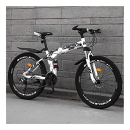 MENG Bicicleta MENG Bicicleta Plegable para Adultos, Bicicletas Ligeras de Montaña Bicicletas de Aleación Fuerte con Freno de Disco, 24 26 Pulgadas, A21Veed, 24 Pulgadas