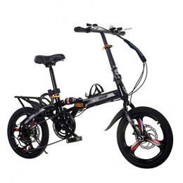MFZJ1 Plegables MFZJ1 Bicicleta Plegable porttil Velocidad Variable Ultra Ligera Frenos de Disco Doble Bicicleta de Acero con Alto Contenido de Carbono Amortiguador Bicicleta para Adultos Estudiantes Nios