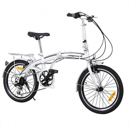 JKC Plegables Mini bicicleta plegable JKC, 20 pulgadas, frenos de 7 velocidades, bicicleta de velocidad variable, asiento ajustable, bicicleta de ciclismo para adultos, estudiante ligero