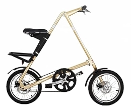 ZLYJ Bicicleta Mini Bicicleta Plegable Ligera, Bicicleta Ciudad Ajustable Portátil para Estudiantes16 Pulgadas, Bicicleta Viaje con Marco Aluminio para Exteriores White, 16inch