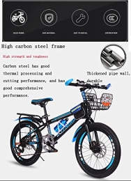 MLL Bicicleta MLL Bicicleta, Bicicleta de Montaa, Carro de Estudiante, Carro de Regalo de Freno de Disco de Cambio de una Sola Velocidad de 22 Pulgadas para Hombres Y Mujeres, Azul, 22 Pulgadas