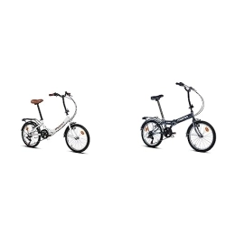 Moma Bikes Plegables Moma Bikes Bicicleta Plegable Urbana First Class 20%22, Aluminio, Shimano 6v. Sillin Confort & Bicicleta Plegable Urbana Street, Shimano 6v, Ruedas de 20%22