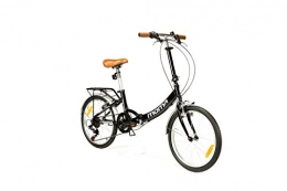 Moma Bikes Bicicleta Moma Bikes Plegable Ruedas 20" Shimano. Aluminio Bicicleta, Unisex Adulto, Negro