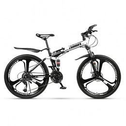 Mountain Bikes Bicicletas plegables para adultos, bicicleta de adultos, 24"/26", 3/6/10 rueda de corte, MTB, blanco, cambio de 27 etapas