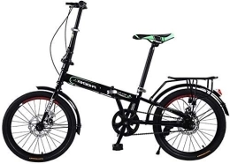 Mu Bicicleta MU Bicicleta Plegable Portable Adulto de Bicicletas de 20 Pulgadas de Velocidad Variable Bicicleta Masculino Y Femenino Estudiantes del Viajero Adulto de Coche Bicicleta de Carretera, Negro-A