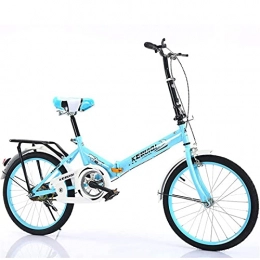 MXCYSJX Plegables MXCYSJX Mini Bicicleta Plegable Ligera De 20 Pulgadas, Pequeña Bicicleta Portátil, Bicicleta Plegable para Mujeres Adultas, Coche para Estudiantes, para Adultos, Hombres Y Mujeres, Azul