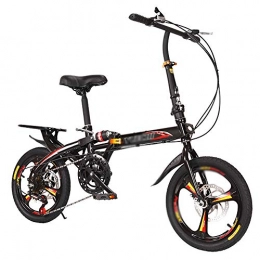 N / A Bicicleta N / A HAIZHEN -Bicicleta Plegable para Adultos, Marco De Acero Al Carbono Ligero Y Duradero Bicicleta De Montaña con Doble Freno De Disco para Hombre Y Mujer