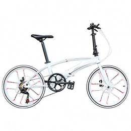 NIUYU Bicicleta Plegable, 7 Velocidades Ligera Folding Bike Bicicleta Freno de Disco Doble Bicicleta de Carretera para Hombres y Mujeres Viajeros-A-22pulgada