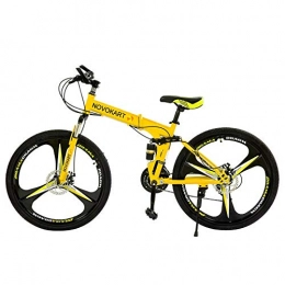 Novokart - Bicicleta Plegable Unisex para Adulto, Color Amarillo, 21 Stage Shift