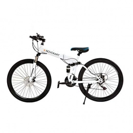 Novokart Bicicleta Novokart Bicicleta Plegable Unisex para Adulto, Color Blanco, 21 velocidades