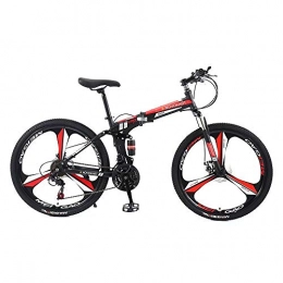 Novokart Plegables Novokart Bicicleta Plegable, Unisex para Adulto, Negro y Rojo, 24 velocidades