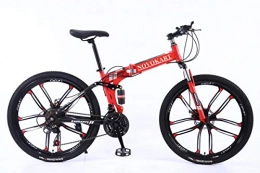 Novokart Plegables Novokart Bicicleta Plegable, Unisex, para Adulto, Rojo, 21 velocidades