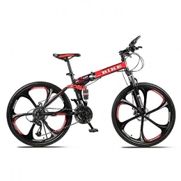  Plegables Novokart-Plegable Deportes / Bicicleta de montaña 24 Pulgadas 6 Cortador, Rojo