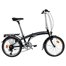 Orus Bicicleta ORUS Bicicleta Plegable, Unisex, Negro, 20" (50, 8 cm)
