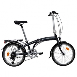 ORUS Folding Bike Bicicleta Plegable, Unisex, Negro, 20" (50,8 cm)