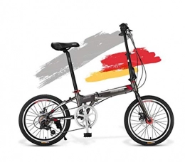 Llpeng Bicicleta Plegable for bicicleta, Adulto Light Estudiante portátil de pequeño tamaño y de los hombres de la bici de la mujer, de 20 pulgadas variable de 7 velocidades velocidad City Sport conmuta de bicicletas