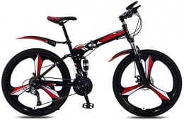 XIN Bicicleta Plegable for Bicicleta crucero de 21 Frenos de disco de doble velocidad Estudiante Adulto Aire libre Deporte Ciclismo de acero al carbono de alta Bicicleta plegable portátil Hombres Mujeres ligero de