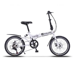 PLLXY Plegables PLLXY 20in Ligero Bicicleta Plegable Suspensión, Cambio De 7 Velocidades Bicicleta Plegable Marco De Acero Al Carbono, Portátil Adultos Ciudad Bicicleta para Desplazamientos D 20in