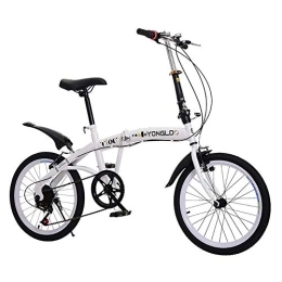 PLLXY Bicicleta PLLXY Al Aire Libre Bicicleta Plegable para Adultos, Cambio De 7 Velocidades Ligero Bicicleta Plegable Urbana, Portátil Unisex Bicicleta con V Freno, Urban Commuter B 18in