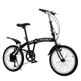 PLLXY Bicicleta PLLXY Al Aire Libre Bicicleta Plegable para Adultos, Cambio De 7 Velocidades Ligero Bicicleta Plegable Urbana, Portátil Unisex Bicicleta con V Freno, Urban Commuter C 18in