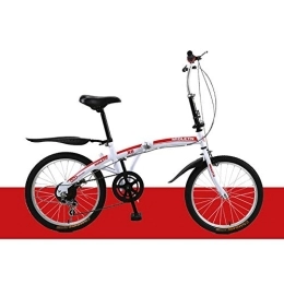 PLLXY Plegables PLLXY Ultra-luz Portátil Bicicleta Plegable, Cambio De 7 Velocidades City Riding Bike Plegables, 20in Ajustable Adulto Bicicleta Plegable Urban Commuter D 20in