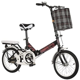 POKENE Bicicleta Plegable 20INCH con Bolsa de Transporte, Bicicleta Plegable con absorción de Choque, Bicicleta de Camping para Hombres y Mujeres,A