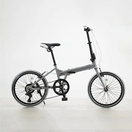 360Home Bicicleta Qian - Bicicleta plegable de aluminio (7 velocidades, 20 pulgadas, color gris)