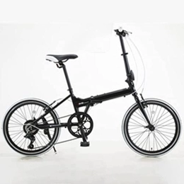 360Home Plegables Qian - Bicicleta plegable de aluminio (7 velocidades, 20 pulgadas), color negro