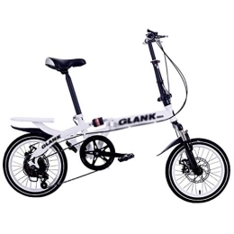QWASZ Plegables QWASZ Bicicletas Portátiles Mini Bicicleta Plegable de Engranajes de Velocidad Variable con Amortiguador Freno de Disco Doble Bicicleta Plegable
