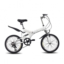 QYCloud Bicicleta QYCloud Mini Bicicleta Ligera para Adultos, Bicicleta Plegable de Doble Freno de Velocidad Variable para Estudiante, Bicicleta de montaña Speed Shock Frenos de Disco Doble Bicicleta