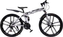 RainWeel Bicicleta RainWeel Bicicleta de montaña MTB de 26 pulgadas plegable para adultos con doble bicicleta de montaña plegable de 21 marchas, freno de disco